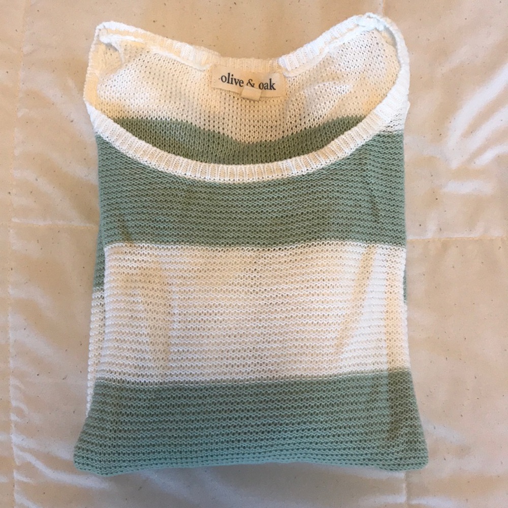 mint striped sweater